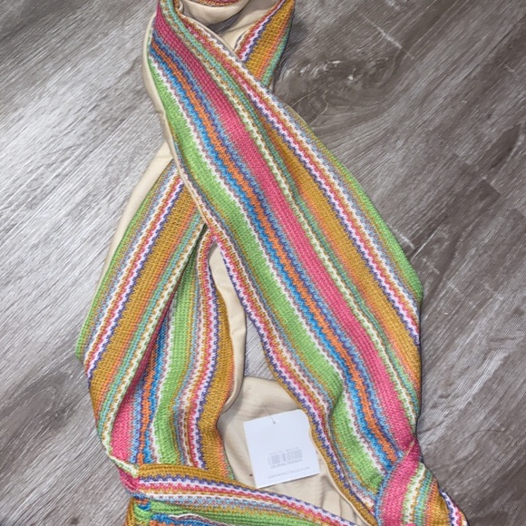 New Striped Halter Mini Dress - Picture 3 of 4